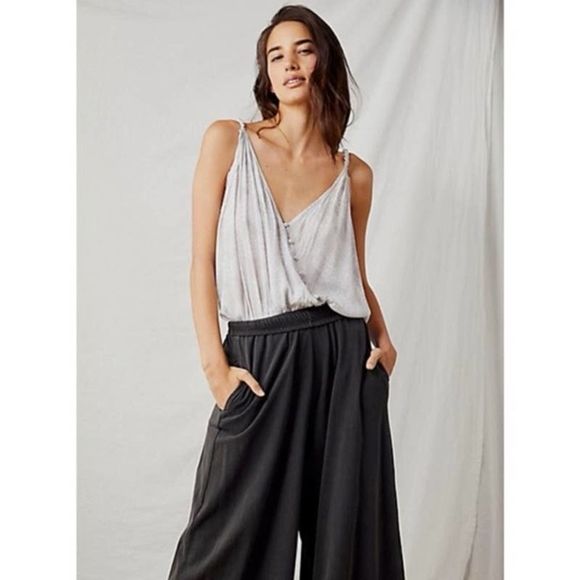 Free People Tops - Free People Siron Song Leopard White Bodysuit Small